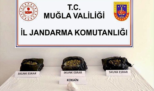 Bodrum'da yolcu otobüsünde uyuşturucu ele geçirildi