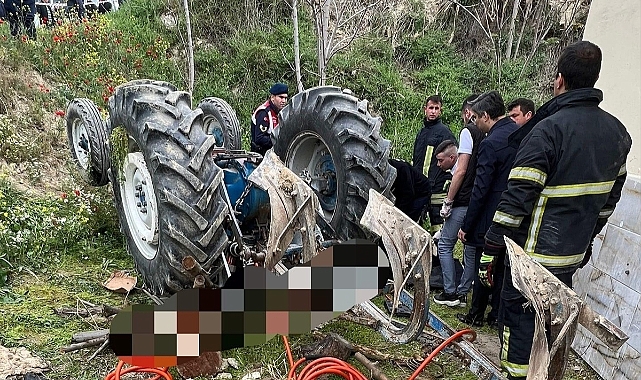 Denizli'de devrilen traktörün altında kalan kişi öldü