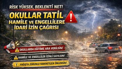 Okullar Tatil, Hamile ve Engellilere İdari İzin Çağrısı