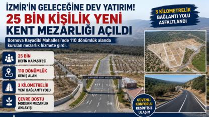 25 Bin Kişilik Yeni Kent Mezarlığı Hizmete Girdi
