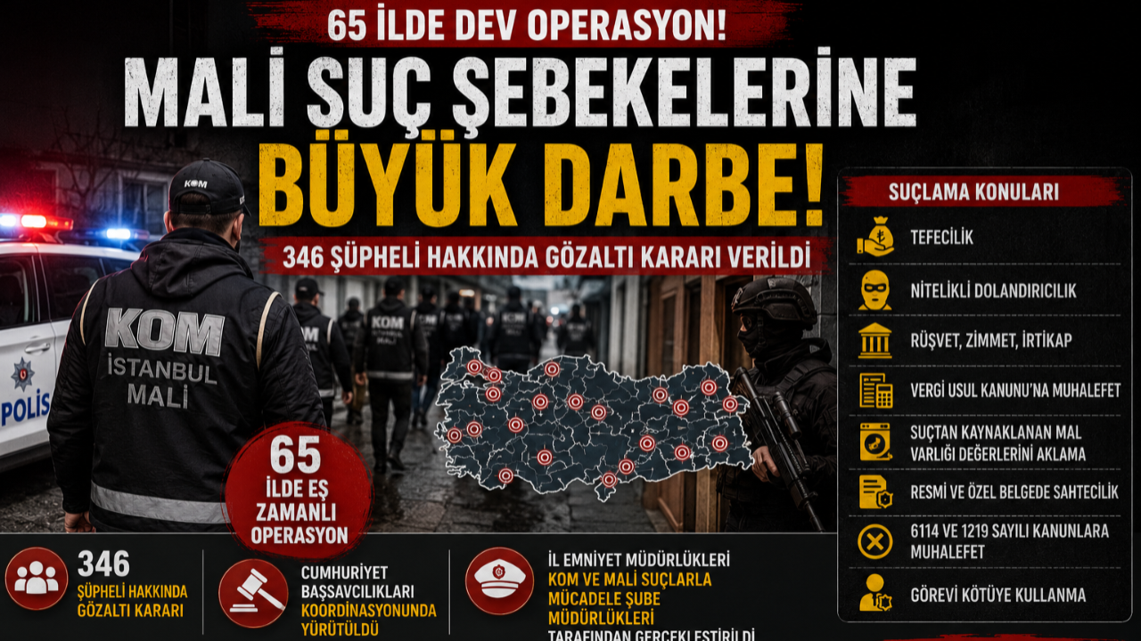 5 İlde Dev Baskın! 346 Şüpheli İçin Düğmeye Basıldı