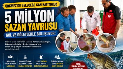 5 Milyon Sazan Yavrusu Göl ve Göletlerle Buluştu
