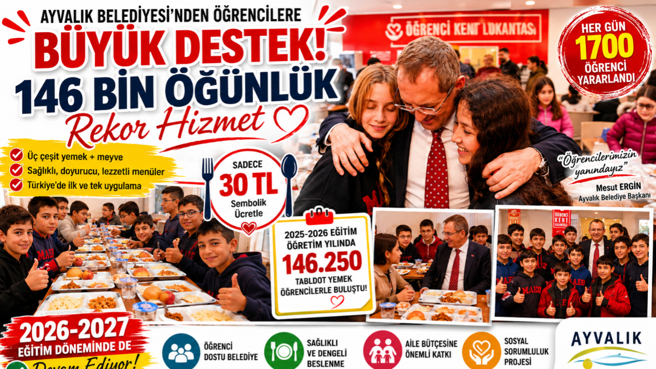 Ayvalık’ta Öğrenciye Büyük Destek
