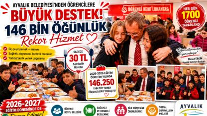 Ayvalık’ta Öğrenciye Büyük Destek
