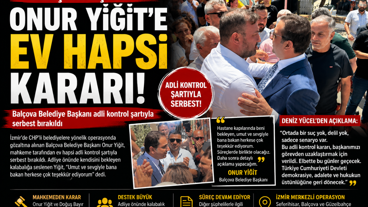 Balçova Belediye Başkanı Onur Yiğit'e Ev Hapsi Kararı