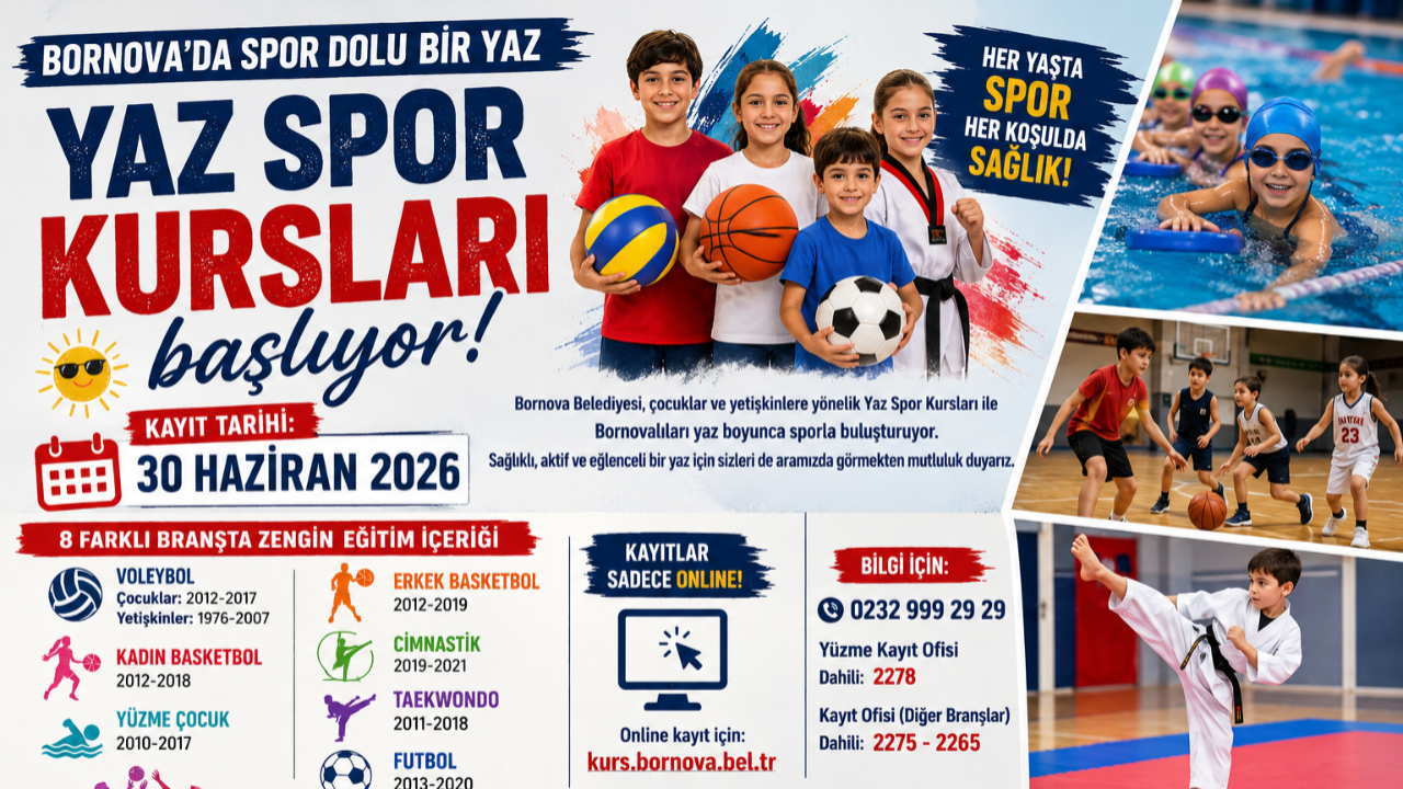 Bornova’da Spor Dolu Yaz Başlıyor