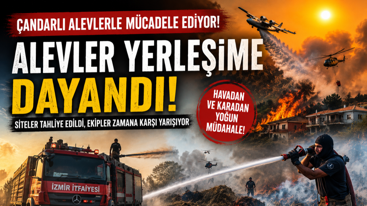 Çandarlı'da Felaket Büyüyor! Alevler Evlere Dayandı