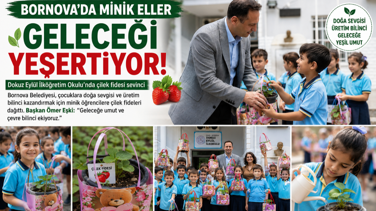 Çilek Fideleri Çocuklarla Buluştu