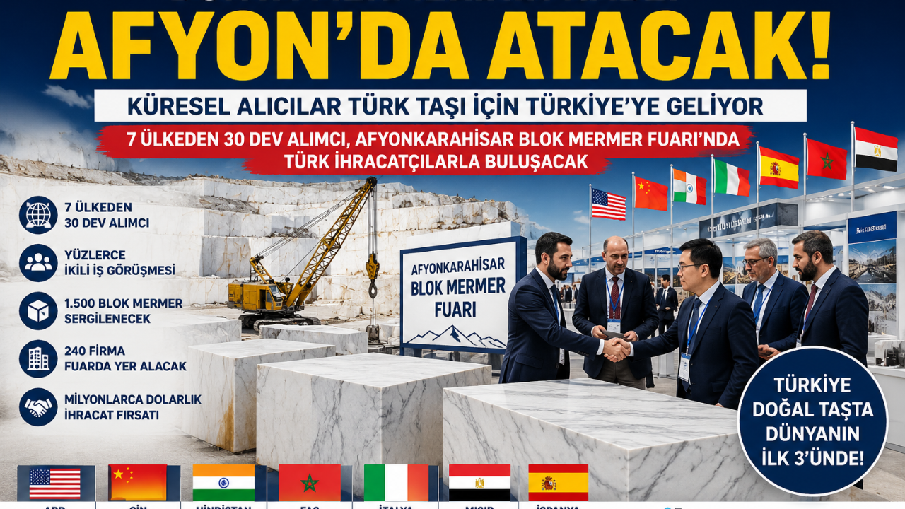 Dünya Devleri Türk Mermeri İçin Türkiye’ye Geliyor