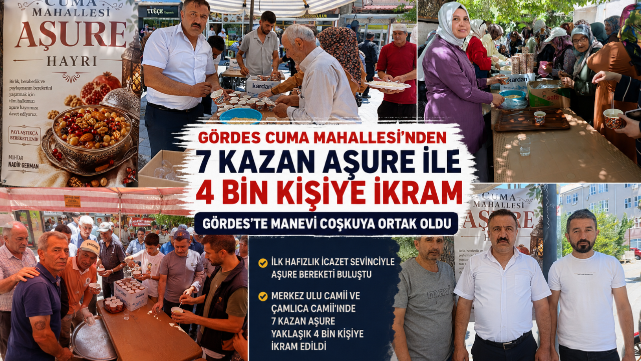 Gördes’te 7 Kazan Aşure, 4 Bin Gönülde Bereket
