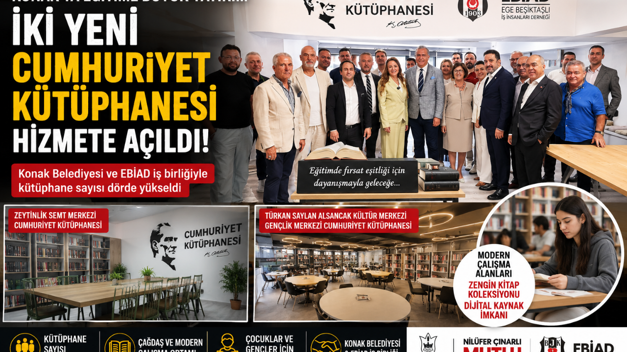 İki Yeni Cumhuriyet Kütüphanesi Hizmete Açıldı!
