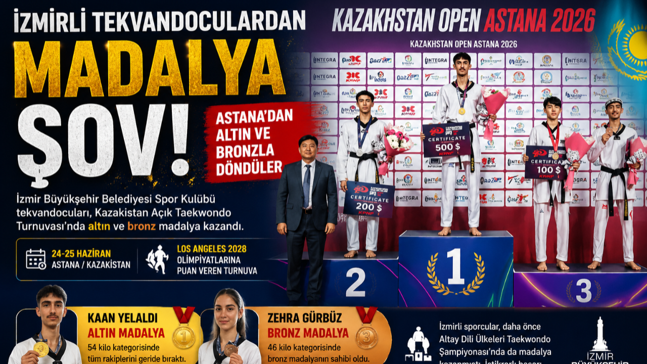 İzmirli Milli Tekvandocular Astana'yı Salladı