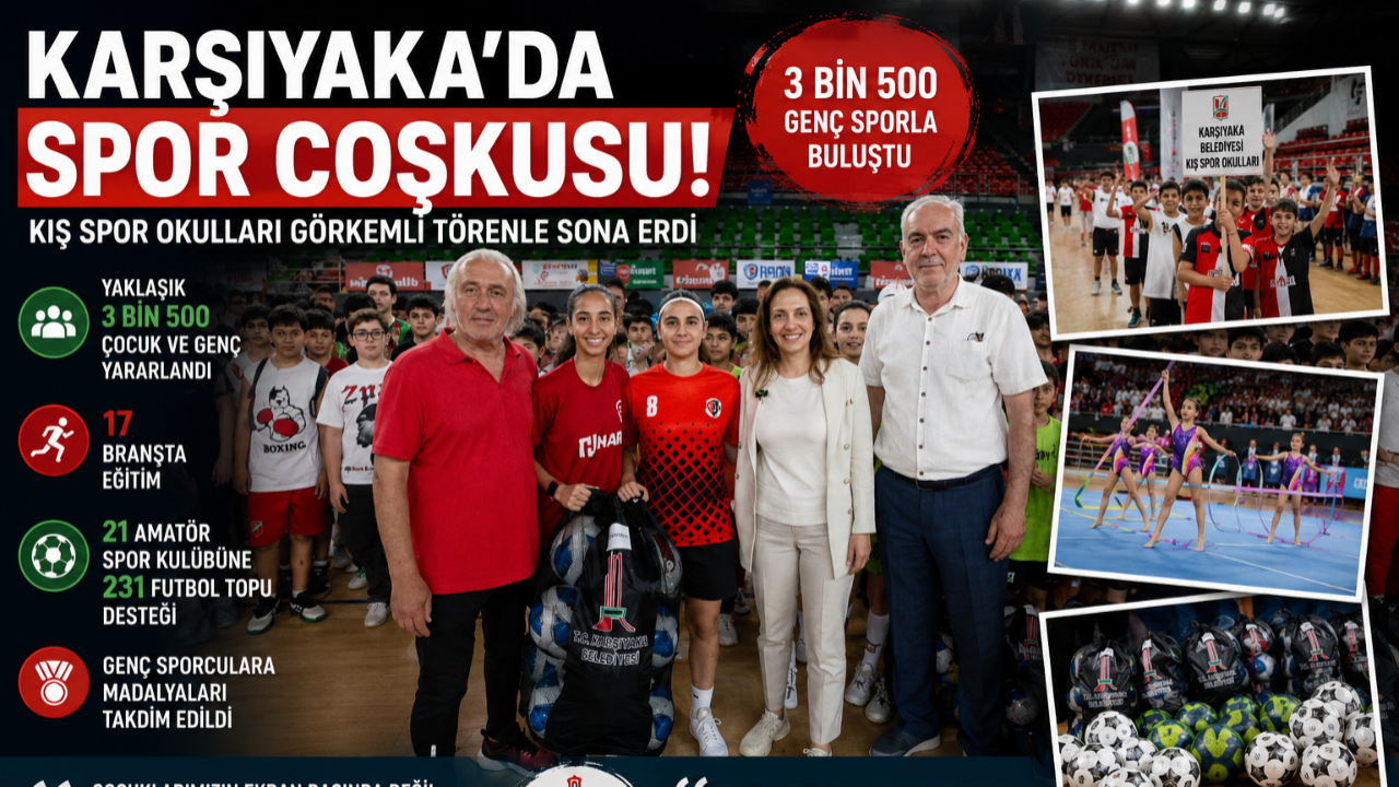 Karşıyaka’da Kış Spor Okulları Görkemli Törenle Sona Erdi