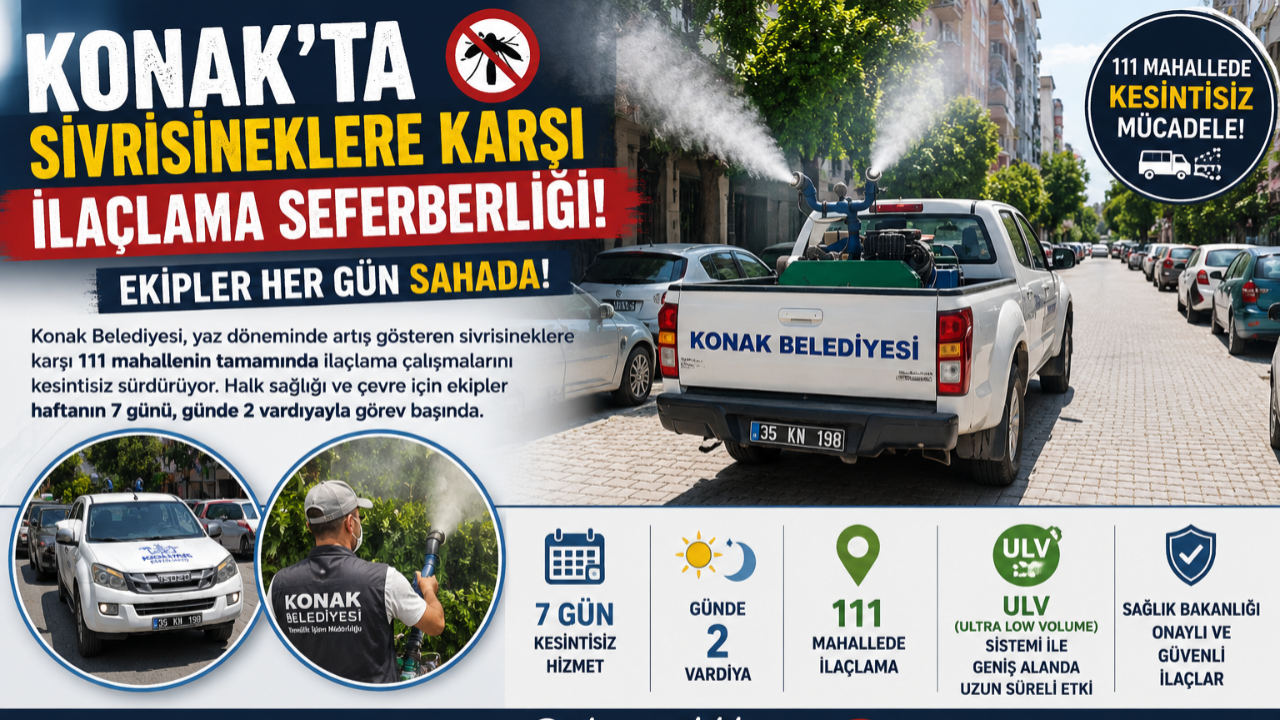 Konak’ta Sivrisinek Alarmına Karşı Tam Mesai
