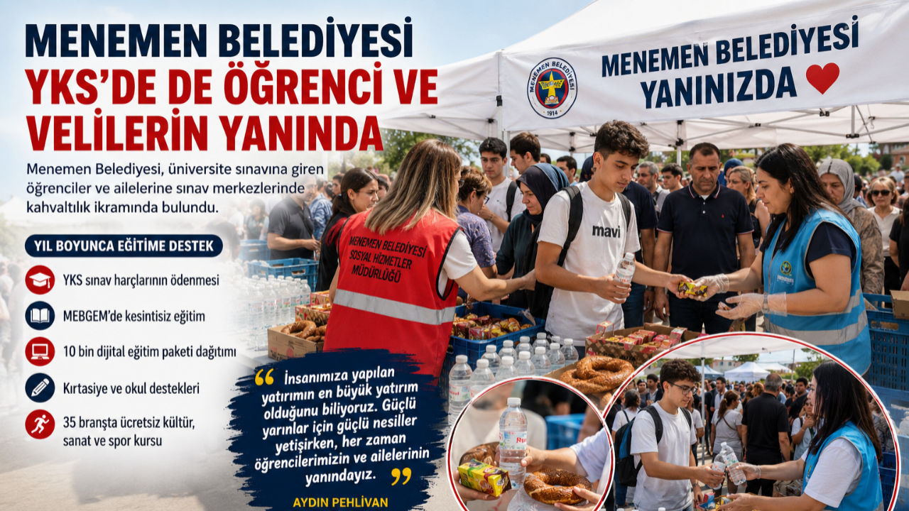 Menemen Belediyesi’nden Üniversite Adaylarına Örnek Hizmet