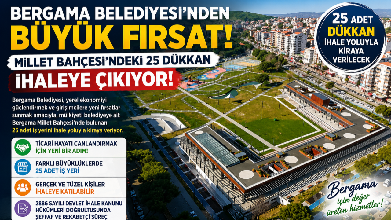 Millet Bahçesi’ndeki 25 Dükkan İhaleye Çıkıyor