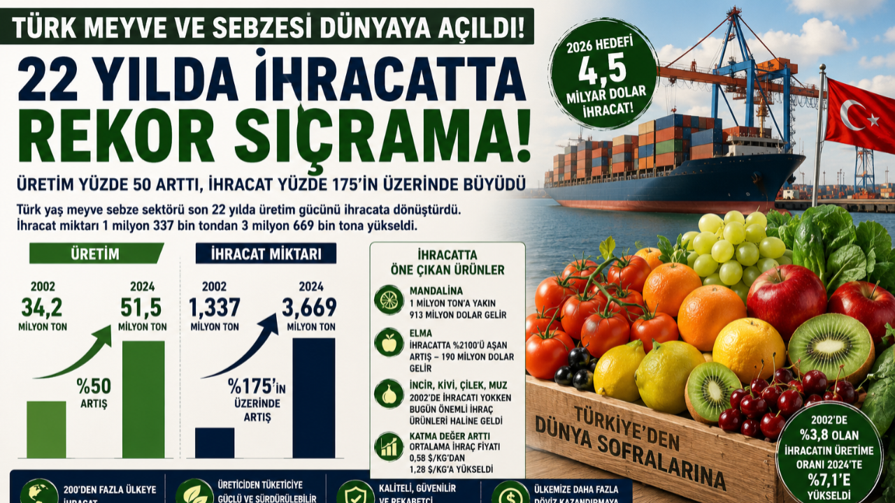 Türk Meyve ve Sebzesi Dünyaya Açıldı