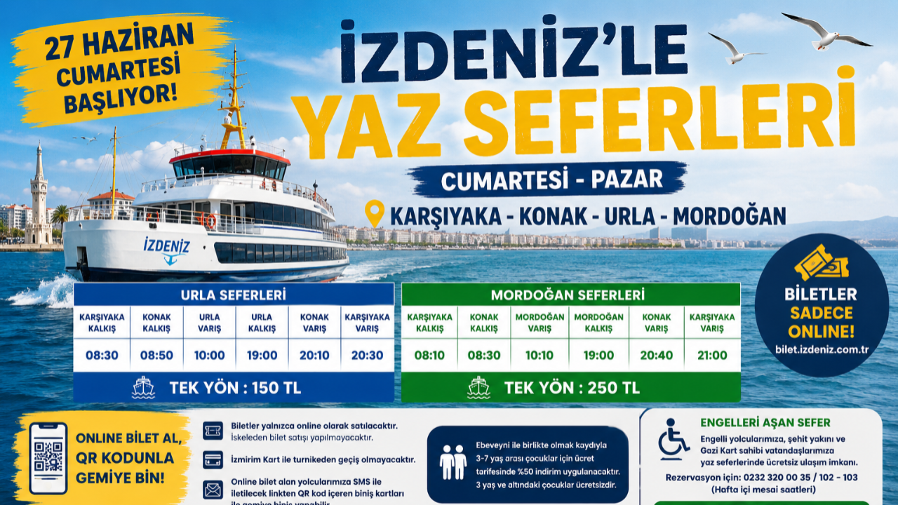 Urla ve Mordoğan’a Denizden Ulaşım Yeniden Başlıyor