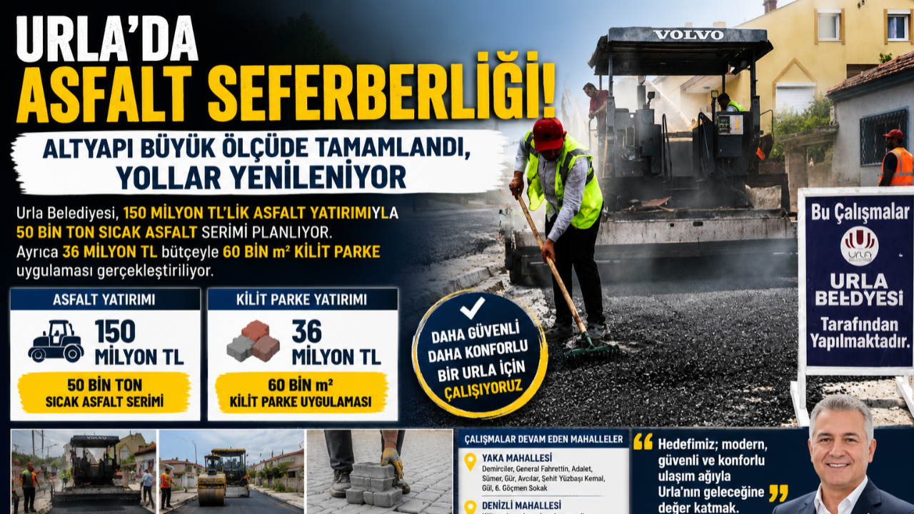 Urla’da Asfalt Seferberliği