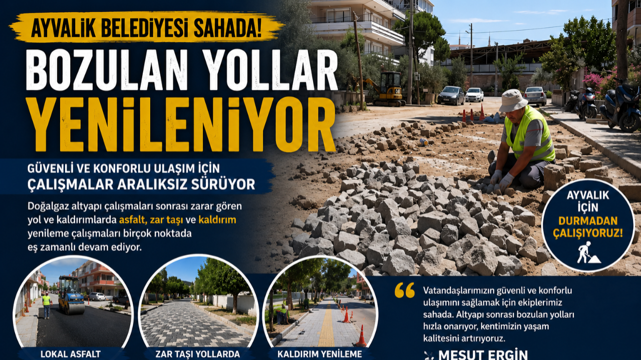 Ayvalık’ta altyapı sonrası seferberlik