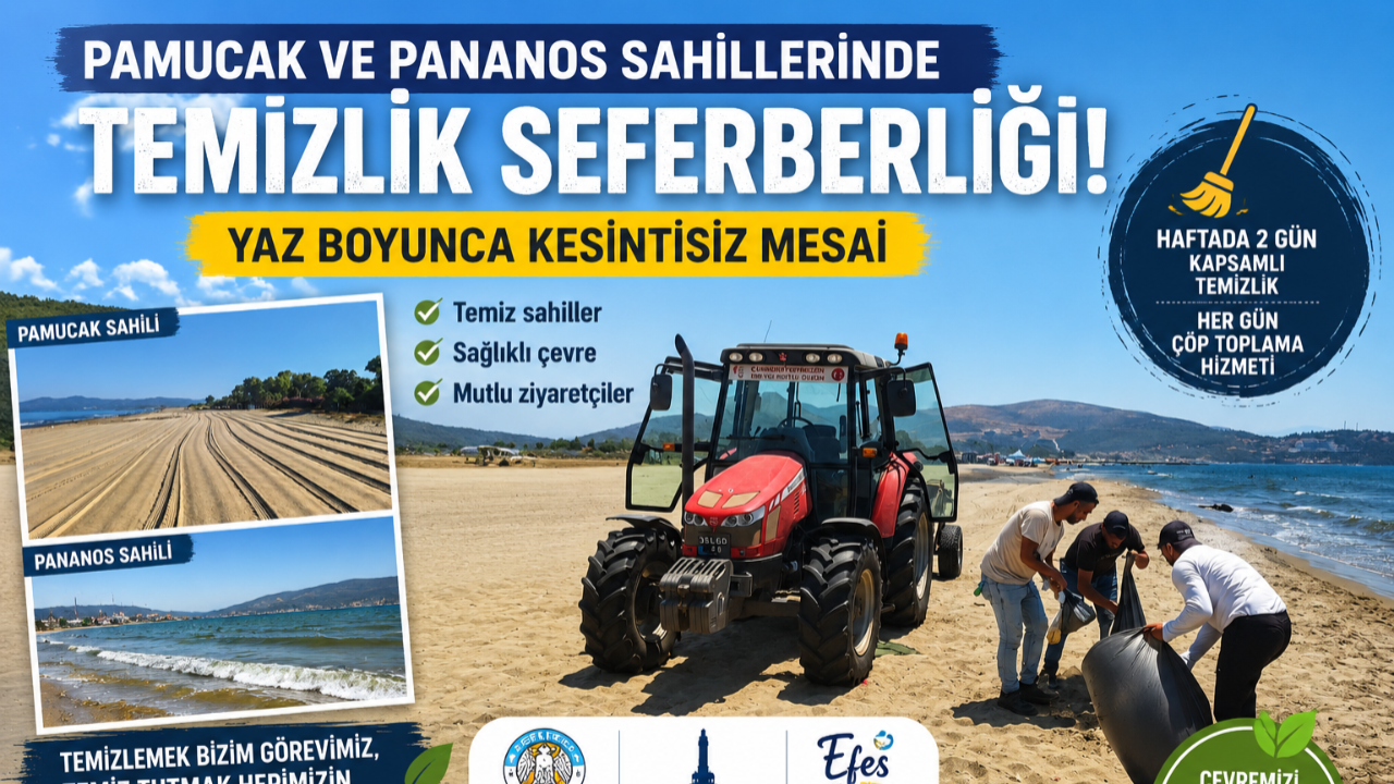 Efes Selçuk Sahillerinde Yoğun Temizlik Mesaisi