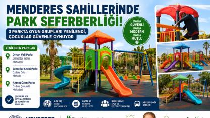 Menderes'te çocuklara güvenli park hamlesi
